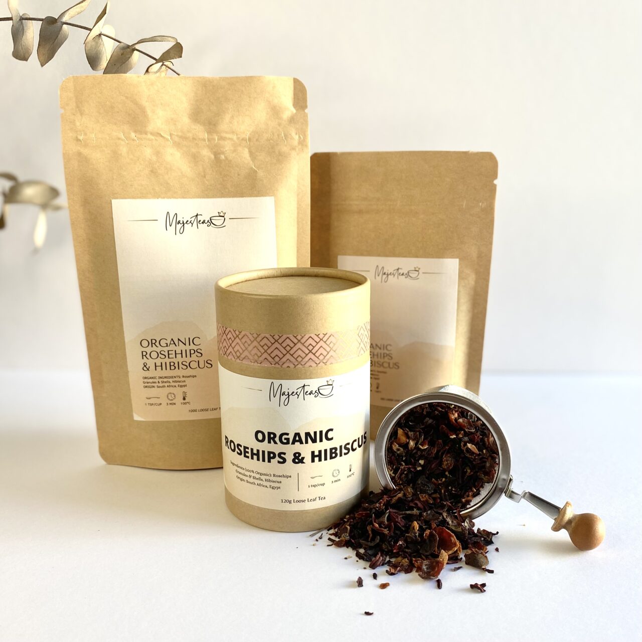 Rosehips & Hibiscus Organic Tea | Majesteas Australia Rosehips & Hibiscus Organic Tea - Image 2